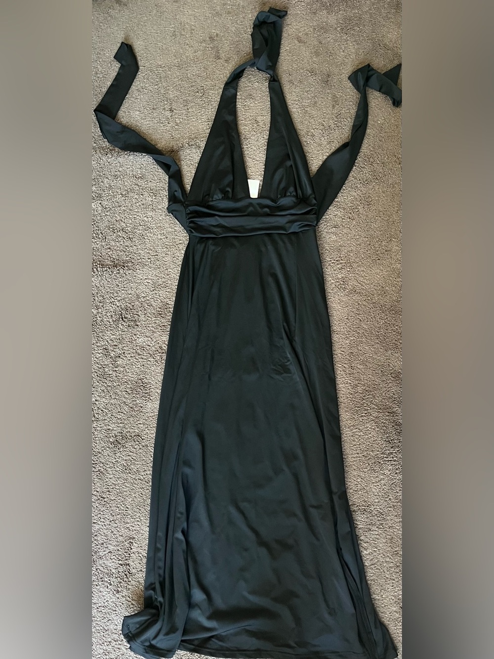 Classic Black Halter Maxi Dress - Elegant Evening Wear